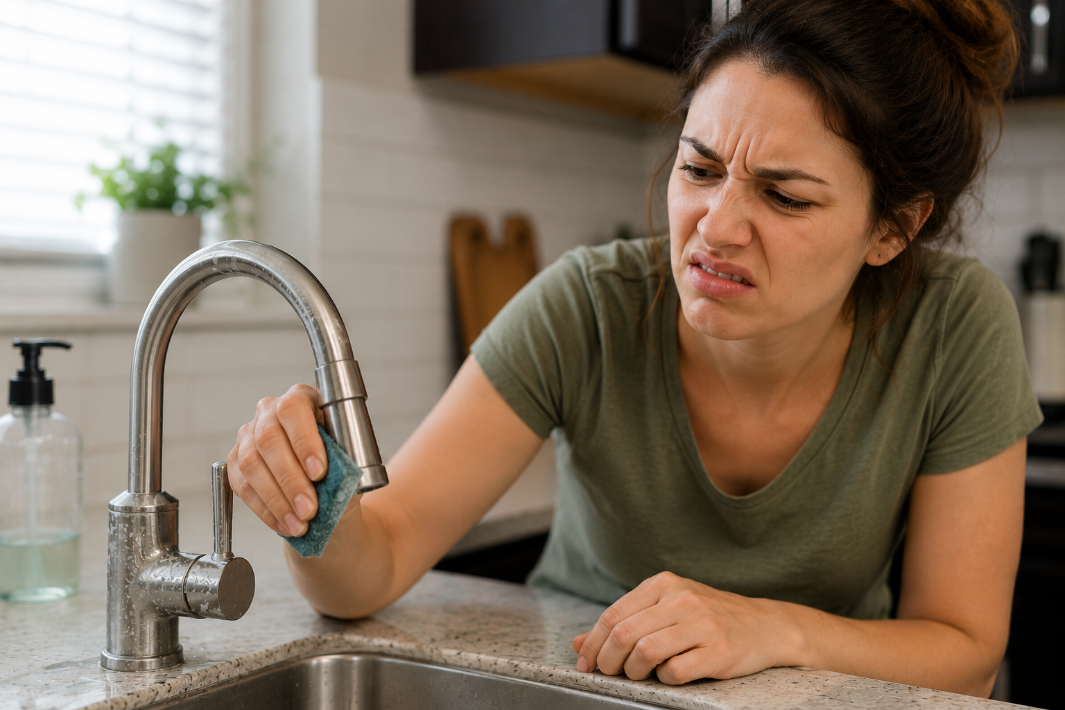 Limescale on faucet