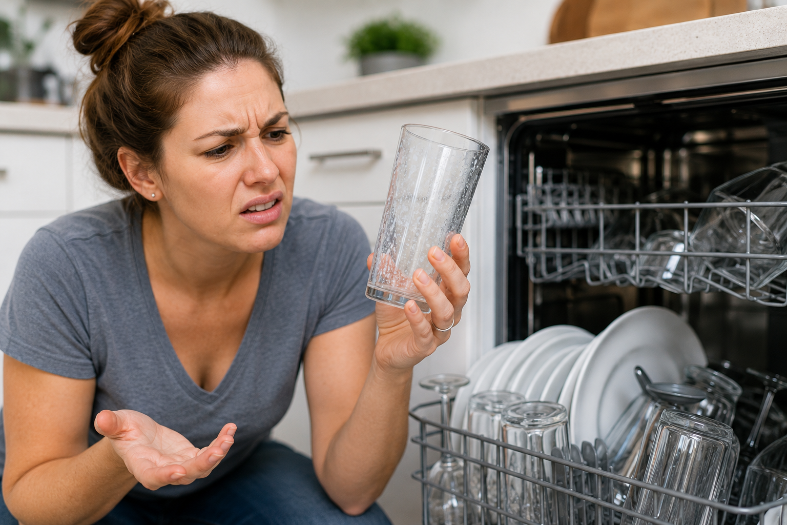 Spots on Dishes from Hard Water